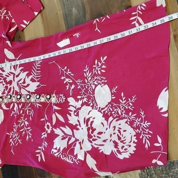 SOFT Surroundings Floral Tunic  Coverup/Loungewear Embellished *Small - Picture 9 of 10